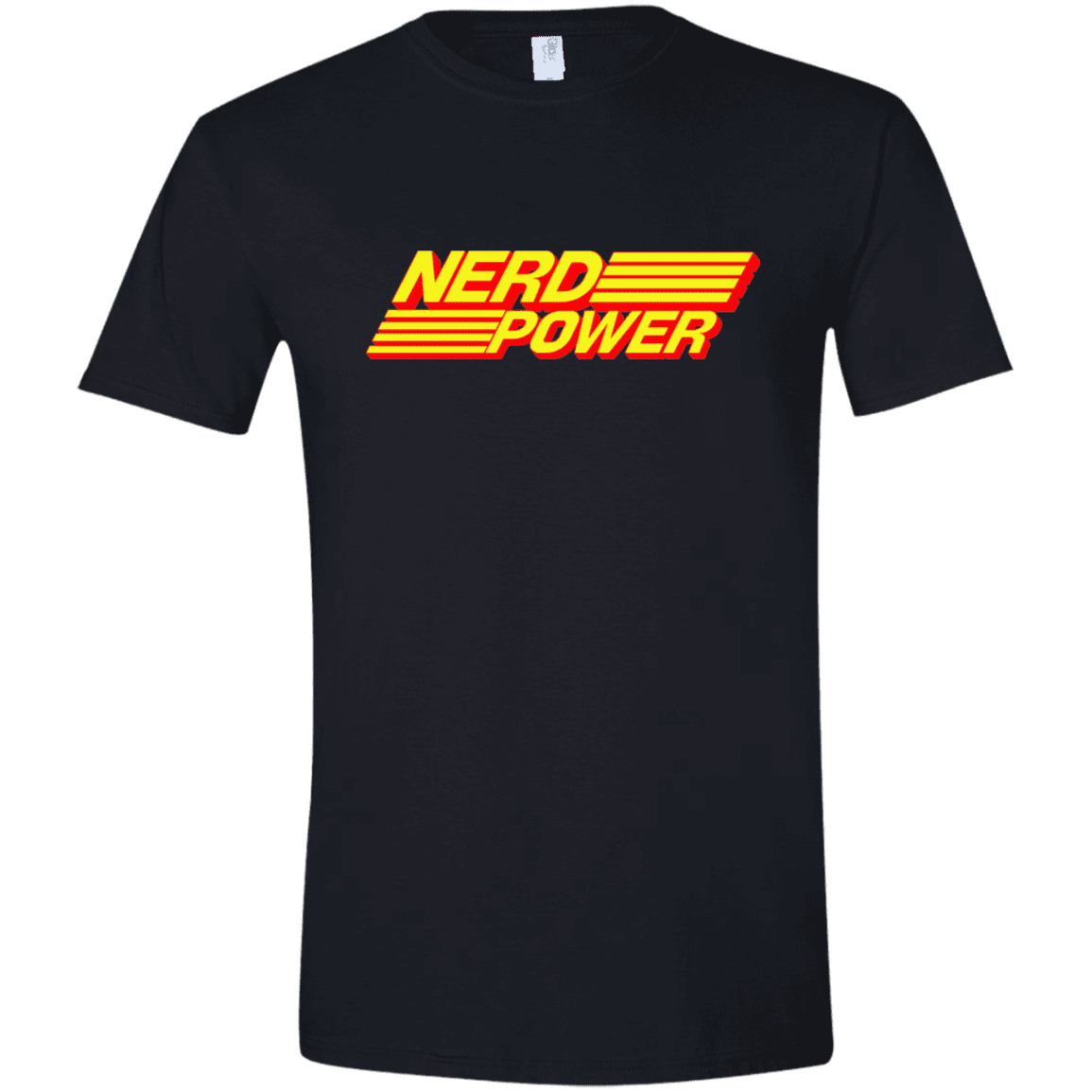 T-Shirts Black / X-Small Nerd Power Men's Semi-Fitted Softstyle