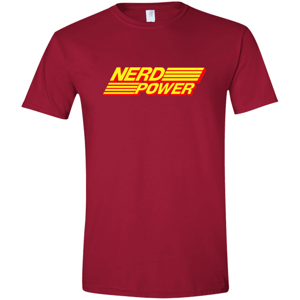 T-Shirts Cardinal Red / S Nerd Power Men's Semi-Fitted Softstyle