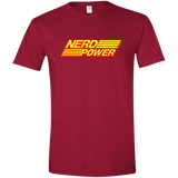 T-Shirts Cardinal Red / S Nerd Power Men's Semi-Fitted Softstyle