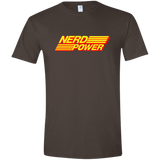 T-Shirts Dark Chocolate / S Nerd Power Men's Semi-Fitted Softstyle