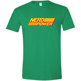 T-Shirts Heather Irish Green / M Nerd Power Men's Semi-Fitted Softstyle