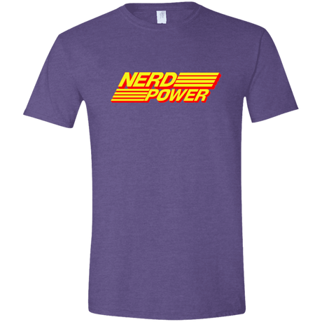 T-Shirts Heather Purple / S Nerd Power Men's Semi-Fitted Softstyle
