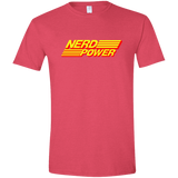 T-Shirts Heather Red / S Nerd Power Men's Semi-Fitted Softstyle