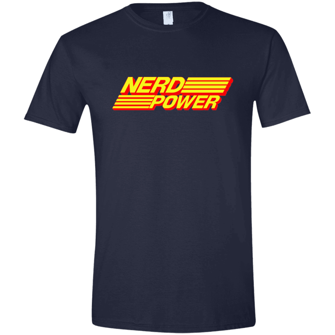 T-Shirts Navy / X-Small Nerd Power Men's Semi-Fitted Softstyle