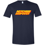 T-Shirts Navy / X-Small Nerd Power Men's Semi-Fitted Softstyle