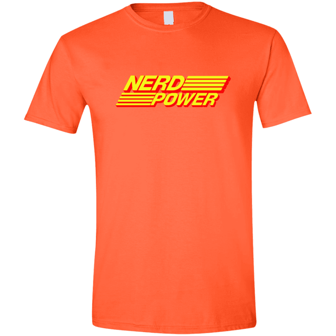 T-Shirts Orange / S Nerd Power Men's Semi-Fitted Softstyle