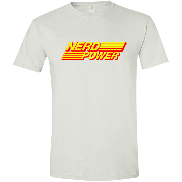 T-Shirts White / X-Small Nerd Power Men's Semi-Fitted Softstyle