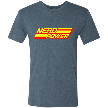 T-Shirts Indigo / S Nerd Power Men's Triblend T-Shirt