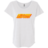 T-Shirts Heather White / X-Small Nerd Power Triblend Dolman Sleeve