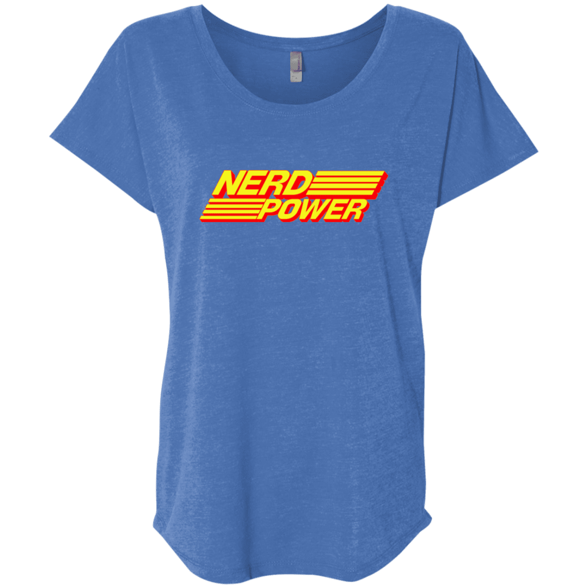T-Shirts Vintage Royal / X-Small Nerd Power Triblend Dolman Sleeve