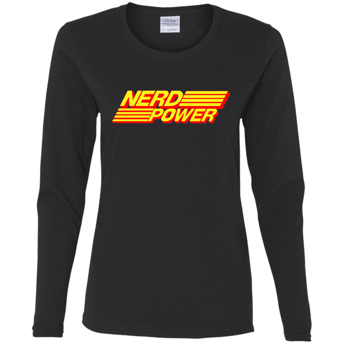 T-Shirts Black / S Nerd Power Women's Long Sleeve T-Shirt