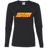 T-Shirts Black / S Nerd Power Women's Long Sleeve T-Shirt