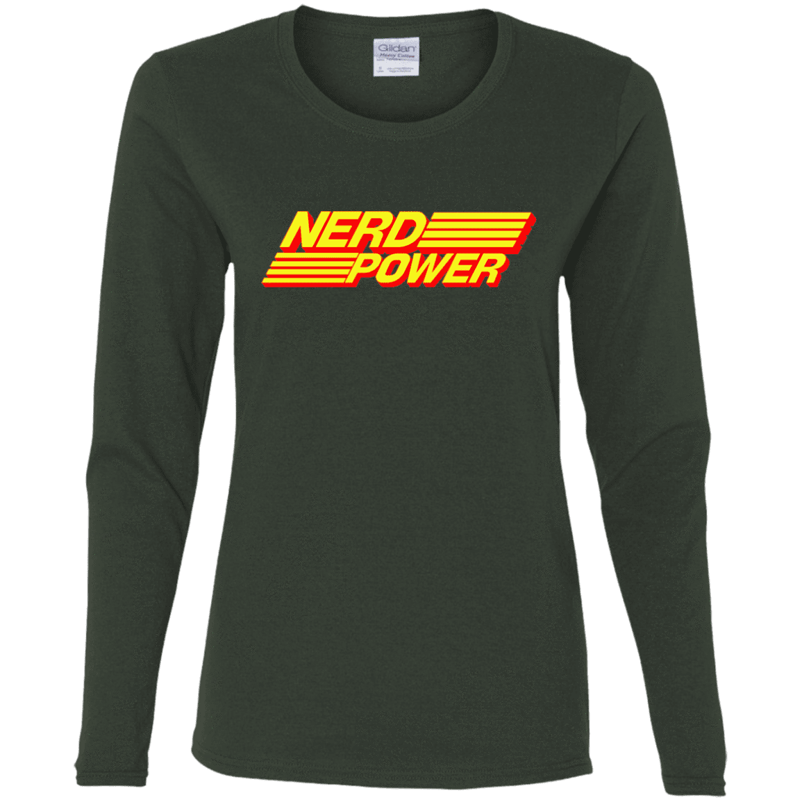 T-Shirts Forest / S Nerd Power Women's Long Sleeve T-Shirt