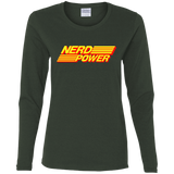 T-Shirts Forest / S Nerd Power Women's Long Sleeve T-Shirt