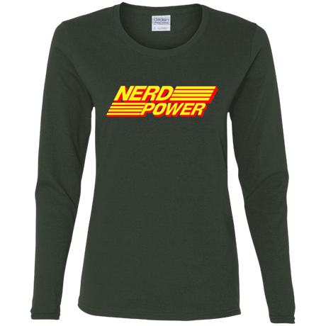 T-Shirts Forest / S Nerd Power Women's Long Sleeve T-Shirt