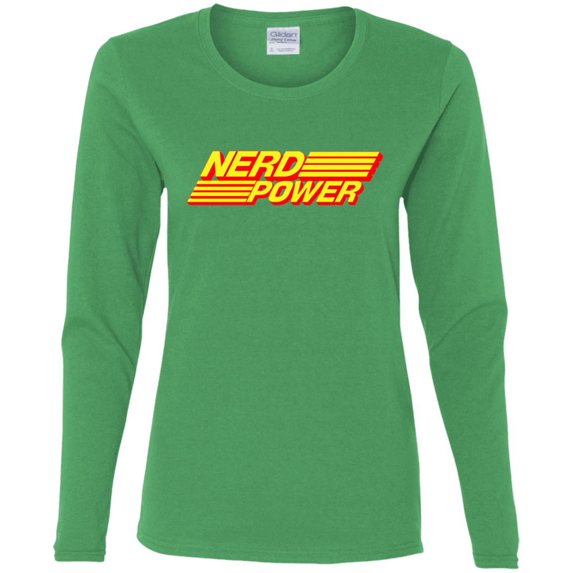 T-Shirts Irish Green / S Nerd Power Women's Long Sleeve T-Shirt