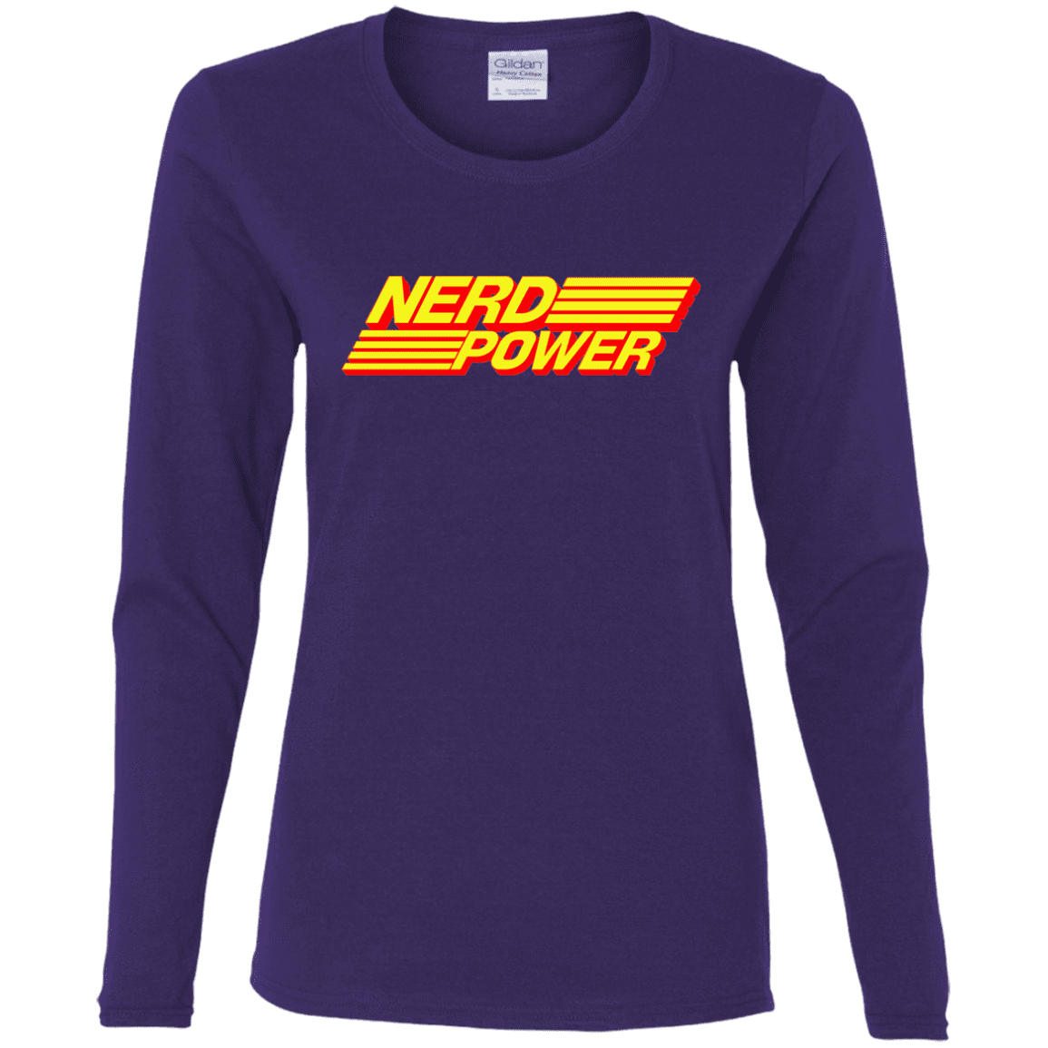 T-Shirts Purple / S Nerd Power Women's Long Sleeve T-Shirt