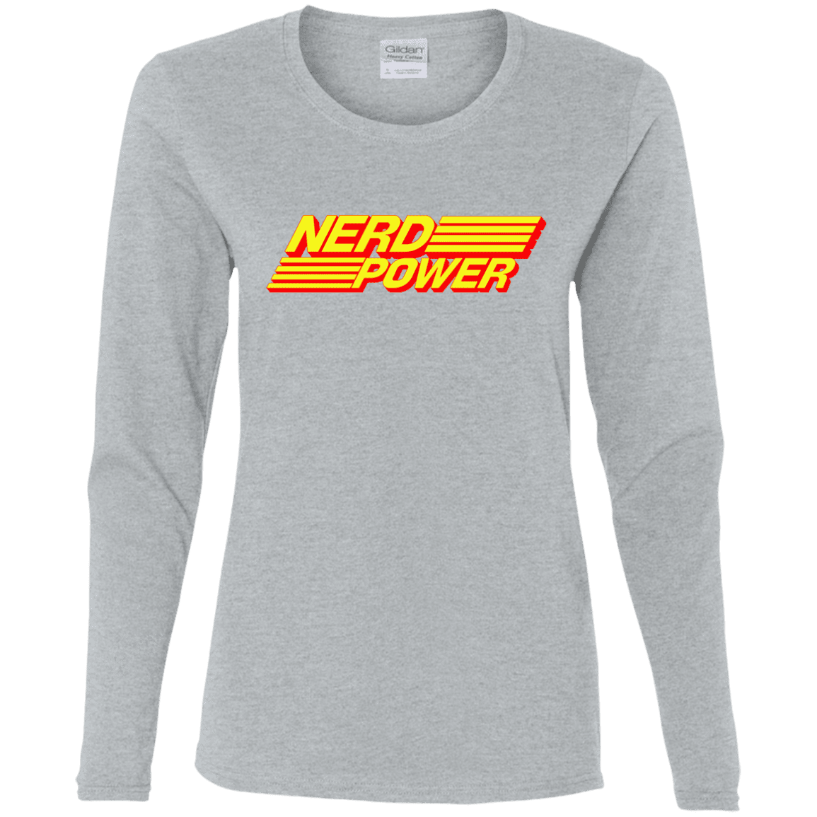 T-Shirts Sport Grey / S Nerd Power Women's Long Sleeve T-Shirt