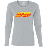 T-Shirts Sport Grey / S Nerd Power Women's Long Sleeve T-Shirt