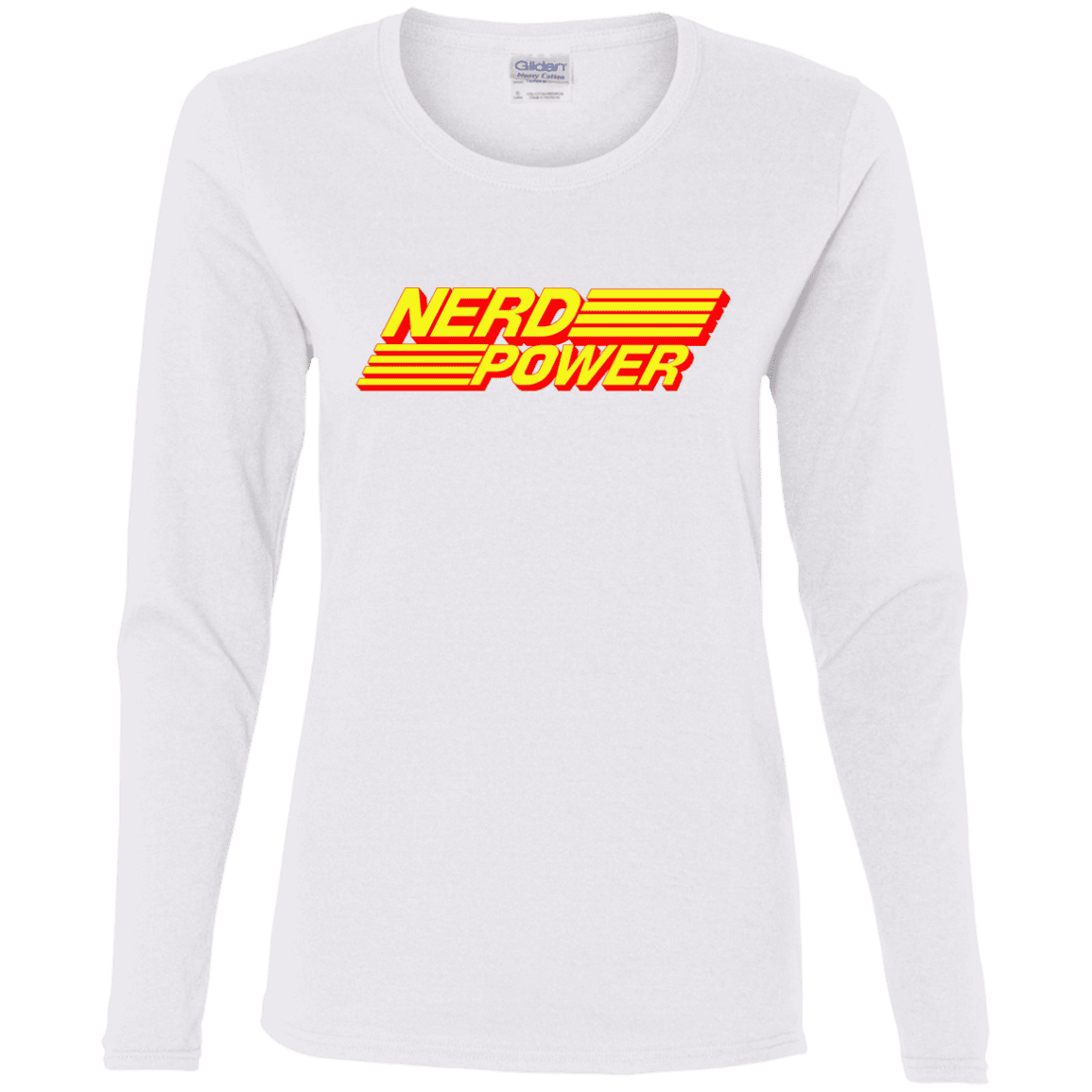 T-Shirts White / S Nerd Power Women's Long Sleeve T-Shirt