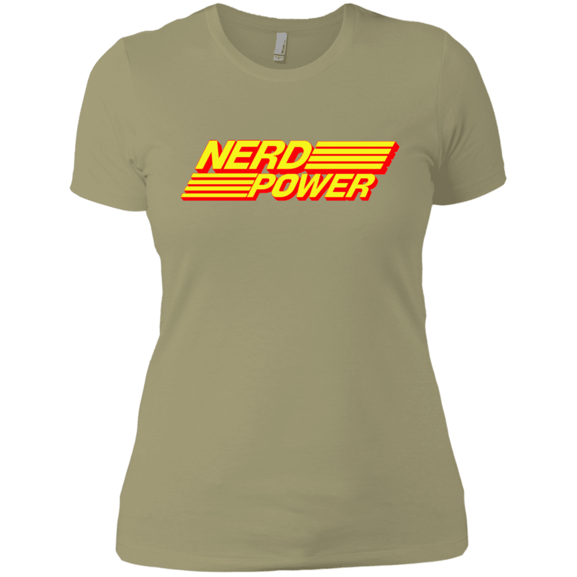 T-Shirts Light Olive / X-Small Nerd Power Women's Premium T-Shirt