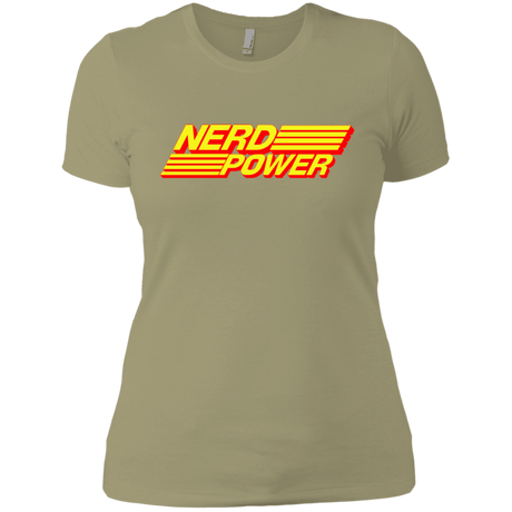 T-Shirts Light Olive / X-Small Nerd Power Women's Premium T-Shirt