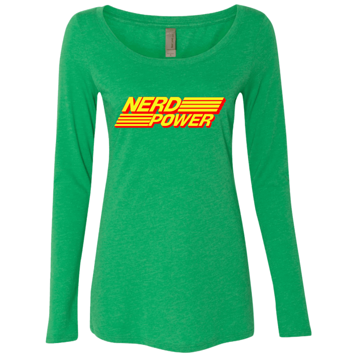 T-Shirts Envy / S Nerd Power Women's Triblend Long Sleeve Shirt
