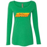 T-Shirts Envy / S Nerd Power Women's Triblend Long Sleeve Shirt