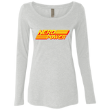 T-Shirts Heather White / S Nerd Power Women's Triblend Long Sleeve Shirt