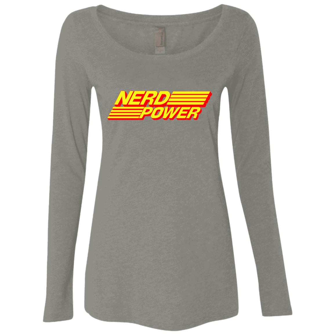 T-Shirts Venetian Grey / S Nerd Power Women's Triblend Long Sleeve Shirt