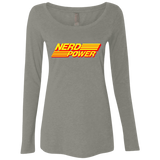 T-Shirts Venetian Grey / S Nerd Power Women's Triblend Long Sleeve Shirt