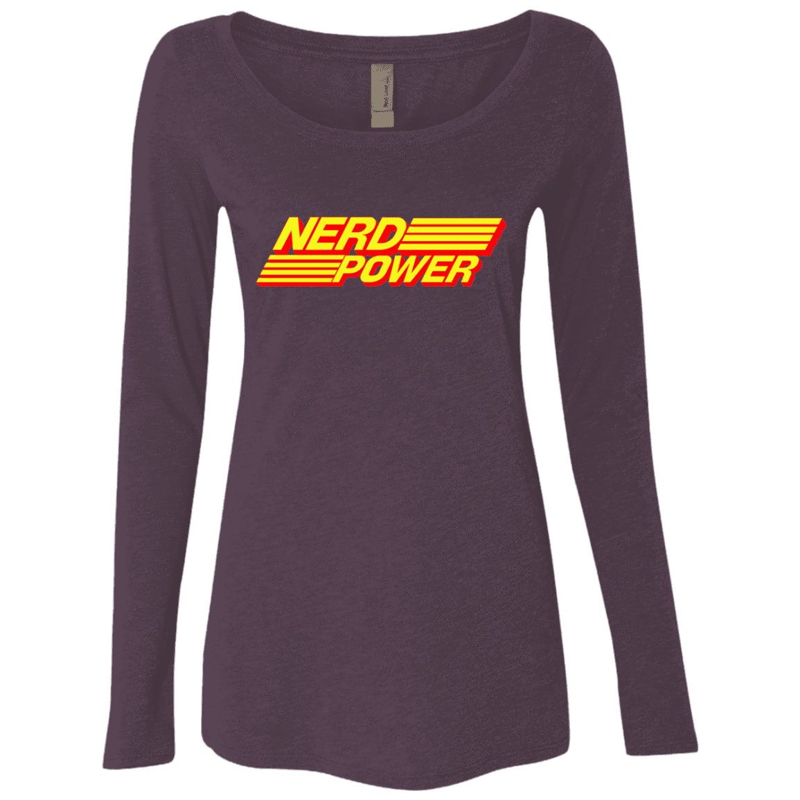 T-Shirts Vintage Purple / S Nerd Power Women's Triblend Long Sleeve Shirt