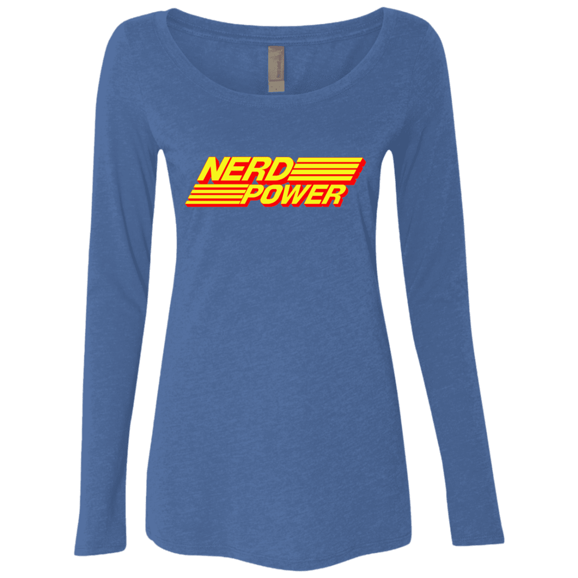 T-Shirts Vintage Royal / S Nerd Power Women's Triblend Long Sleeve Shirt
