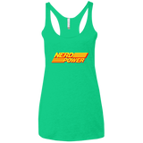 T-Shirts Envy / X-Small Nerd Power Women's Triblend Racerback Tank