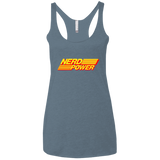 T-Shirts Indigo / X-Small Nerd Power Women's Triblend Racerback Tank