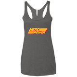 T-Shirts Premium Heather / X-Small Nerd Power Women's Triblend Racerback Tank