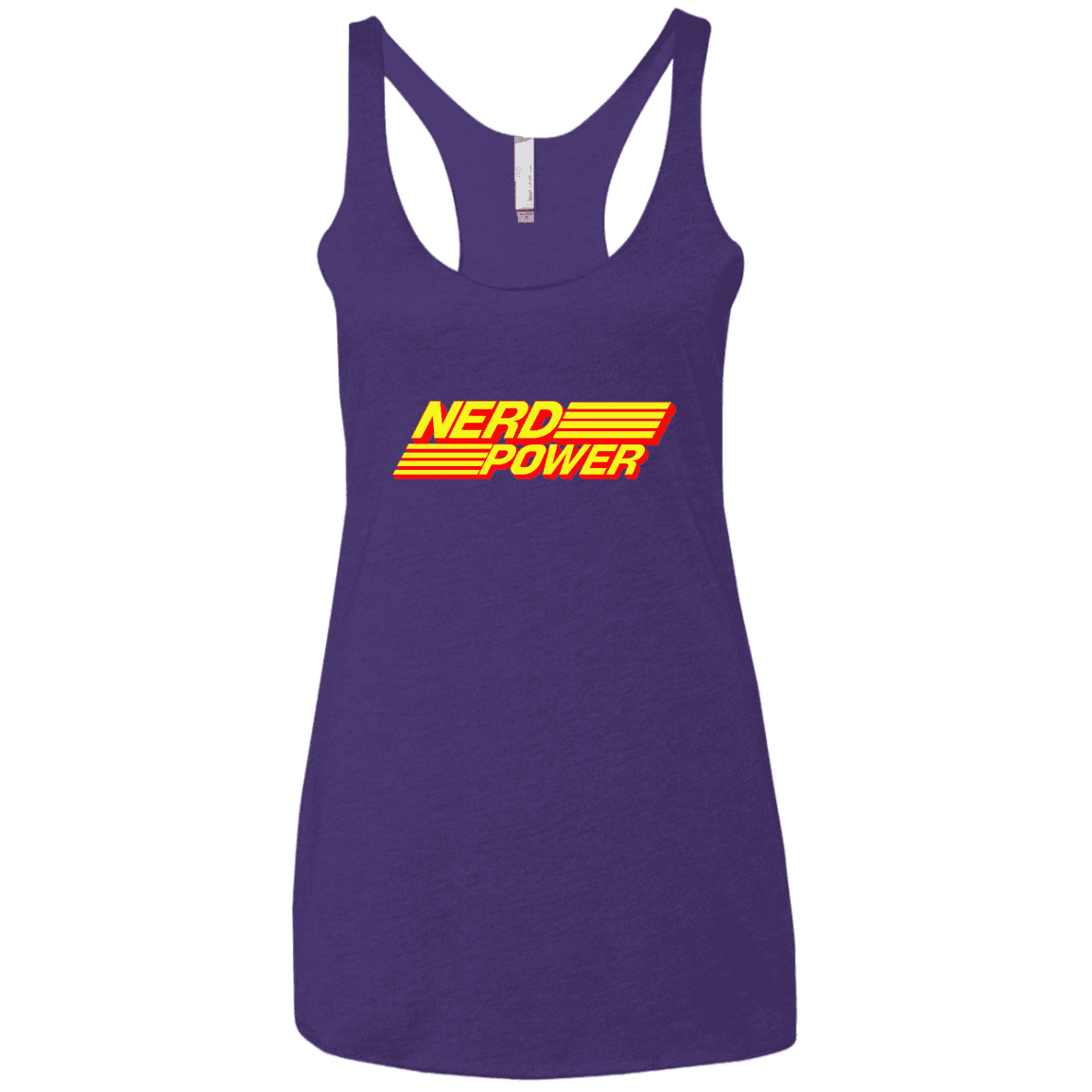 T-Shirts Purple Rush / X-Small Nerd Power Women's Triblend Racerback Tank