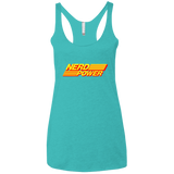 T-Shirts Tahiti Blue / X-Small Nerd Power Women's Triblend Racerback Tank