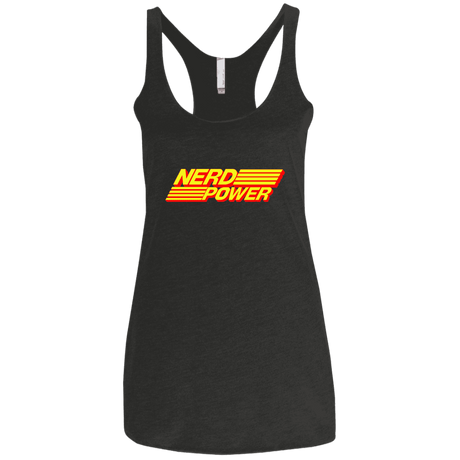 T-Shirts Vintage Black / X-Small Nerd Power Women's Triblend Racerback Tank