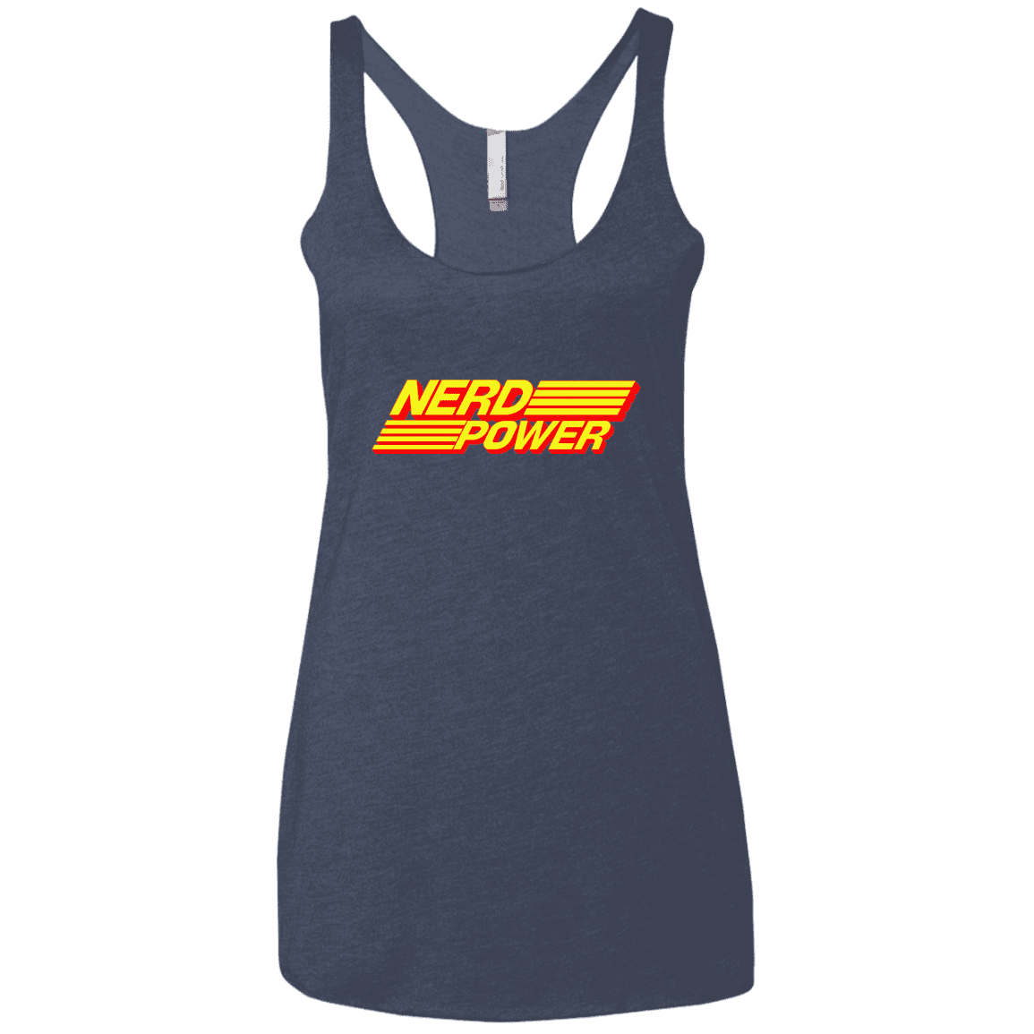 T-Shirts Vintage Navy / X-Small Nerd Power Women's Triblend Racerback Tank