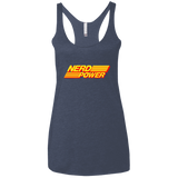 T-Shirts Vintage Navy / X-Small Nerd Power Women's Triblend Racerback Tank