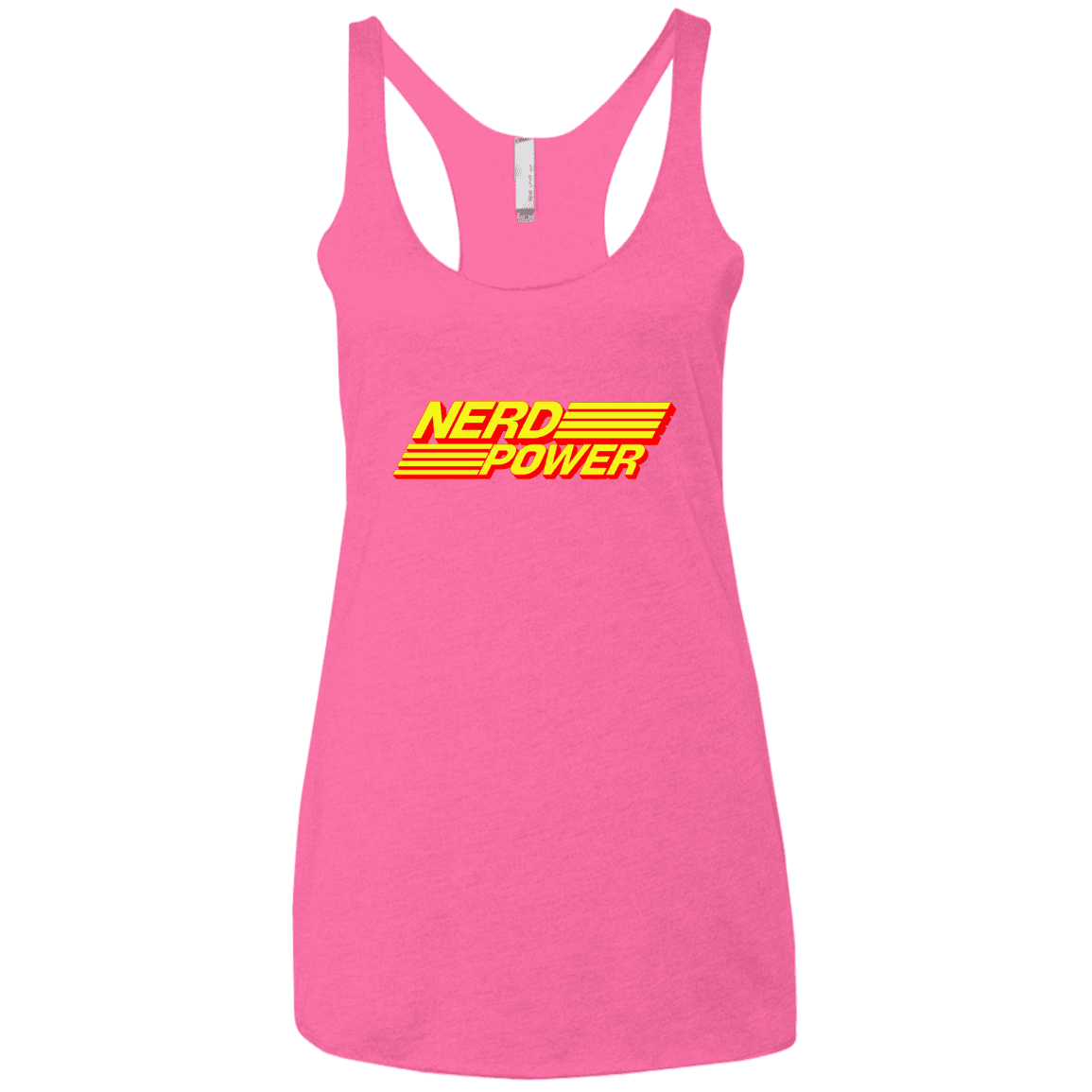 T-Shirts Vintage Pink / X-Small Nerd Power Women's Triblend Racerback Tank