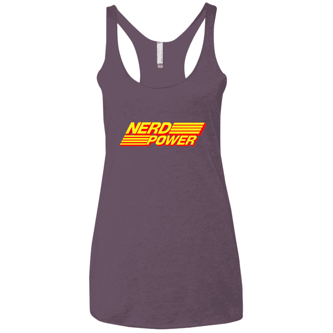 T-Shirts Vintage Purple / X-Small Nerd Power Women's Triblend Racerback Tank