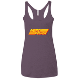 T-Shirts Vintage Purple / X-Small Nerd Power Women's Triblend Racerback Tank