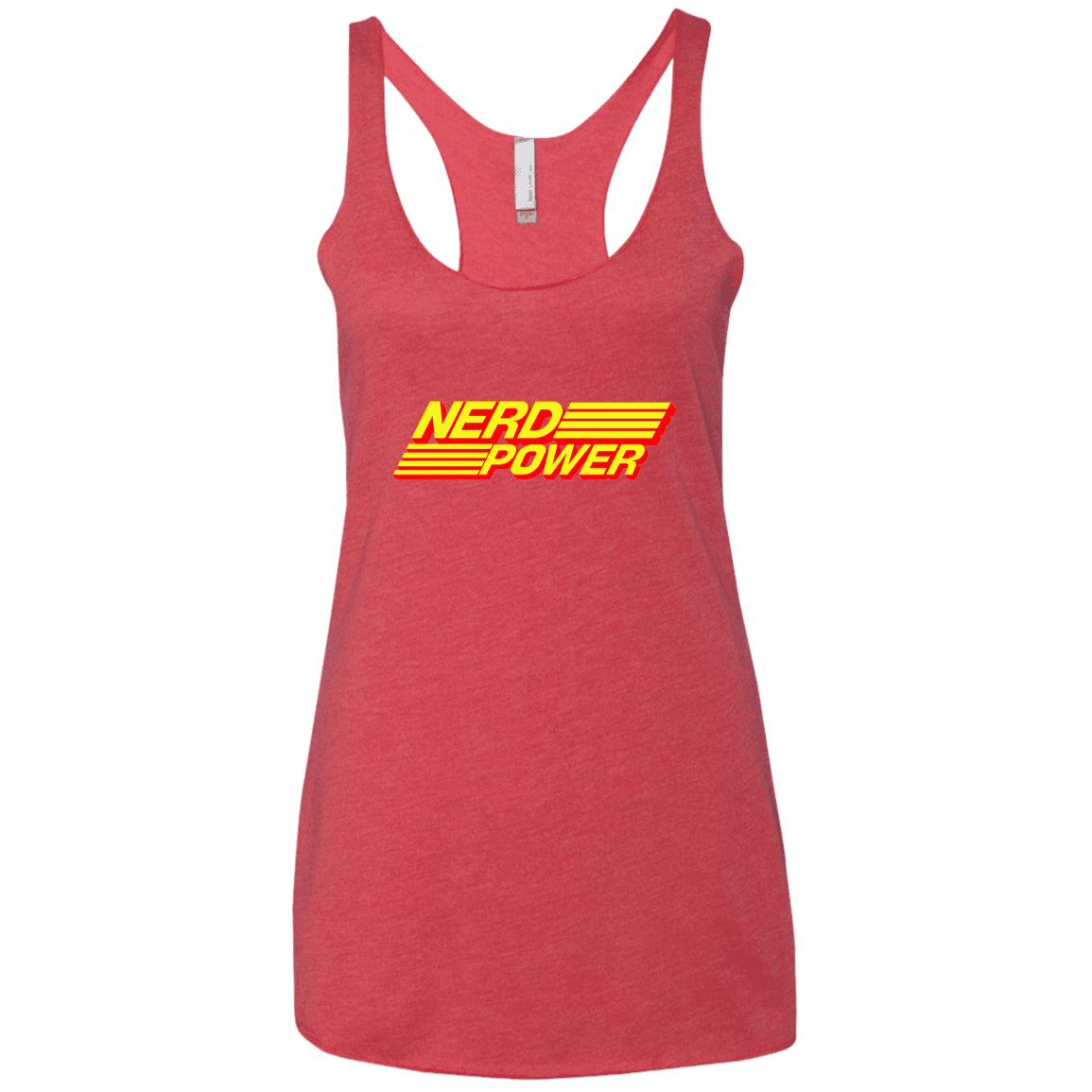T-Shirts Vintage Red / X-Small Nerd Power Women's Triblend Racerback Tank