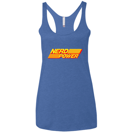 T-Shirts Vintage Royal / X-Small Nerd Power Women's Triblend Racerback Tank