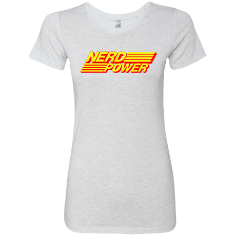 T-Shirts Heather White / S Nerd Power Women's Triblend T-Shirt
