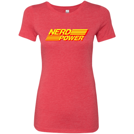 T-Shirts Vintage Red / S Nerd Power Women's Triblend T-Shirt