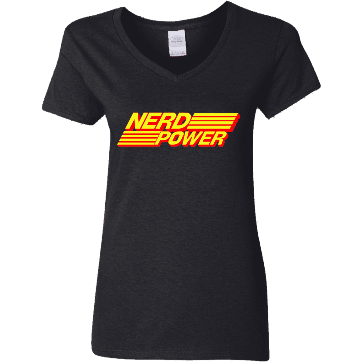 T-Shirts Black / S Nerd Power Women's V-Neck T-Shirt