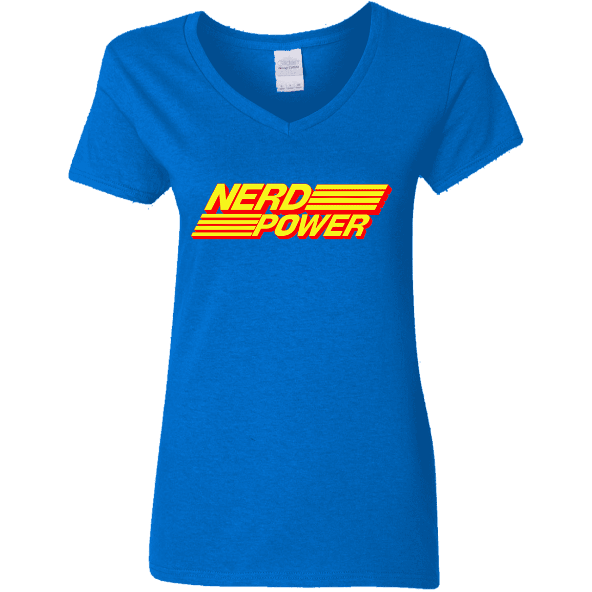 T-Shirts Royal / S Nerd Power Women's V-Neck T-Shirt